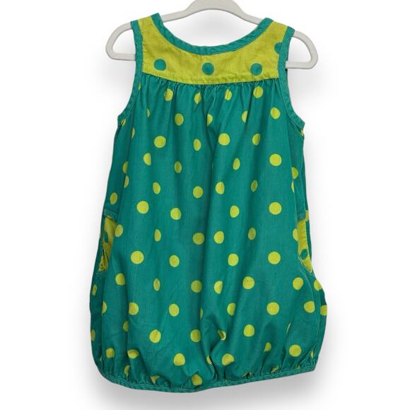 Gymboree Teal & Chartreuse Corduroy Dress Size 2T - Picture 2 of 6